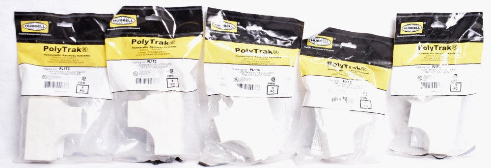 5 Count Hubbell Latching PremiseTrak White Tee Covers Non-Metallic PL1TC 
