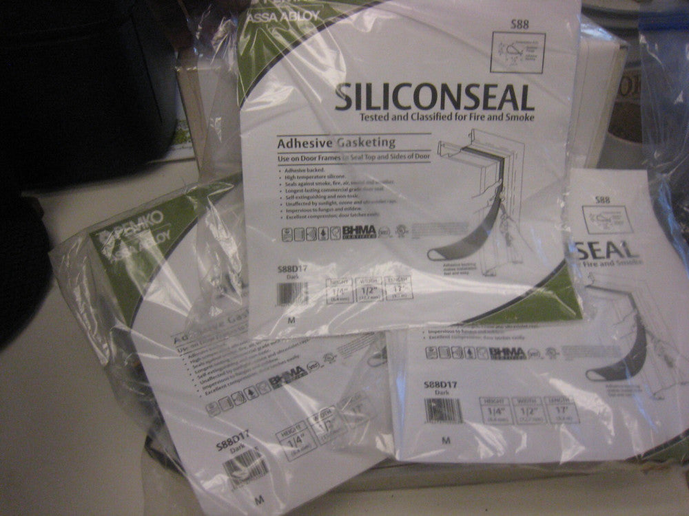 3 Pemko Siliconseal S88D17 17' length 1/4 H 1/2 W gasketing Needs added adhesiv