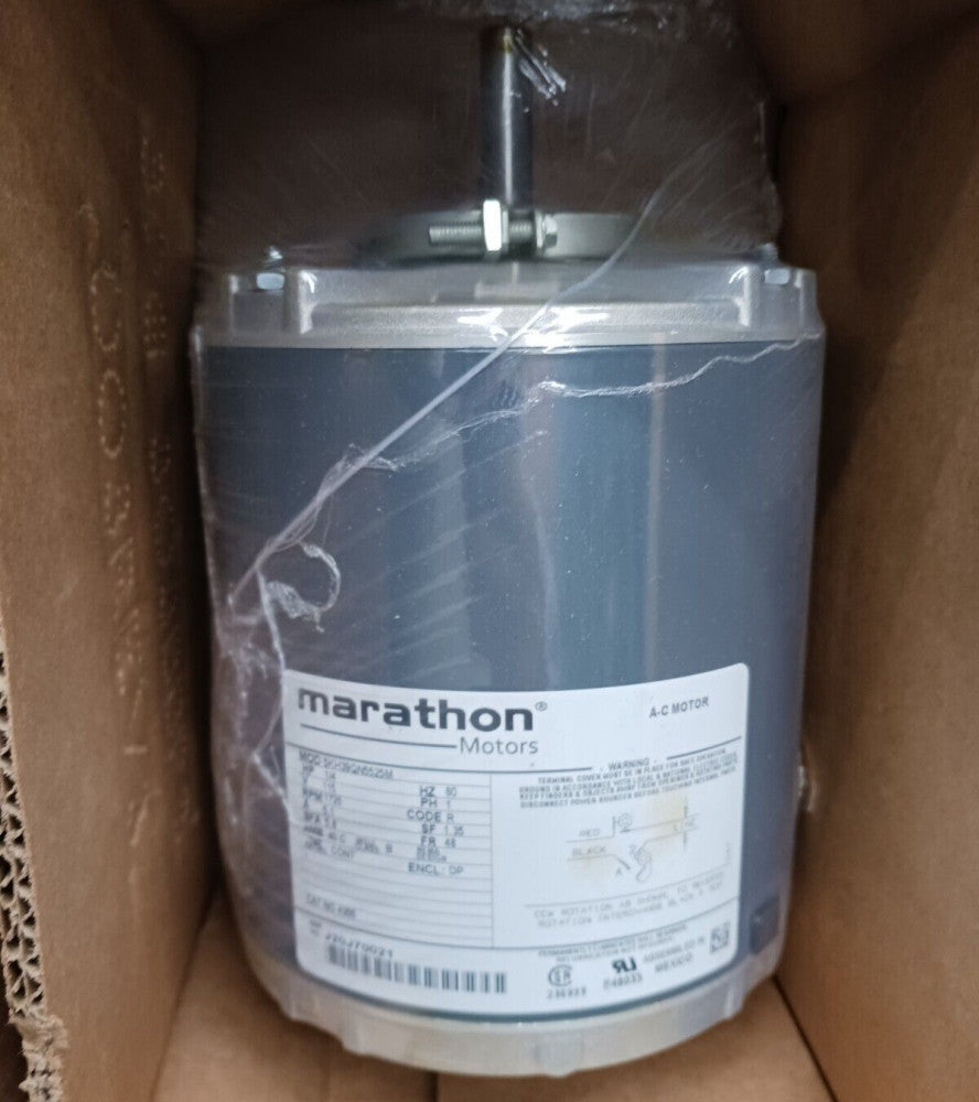 NEW MARATHON 1/4 HP AC ELECTRIC MOTOR 4355 48 FRAME 115V 1PH 1725 RPM DP
