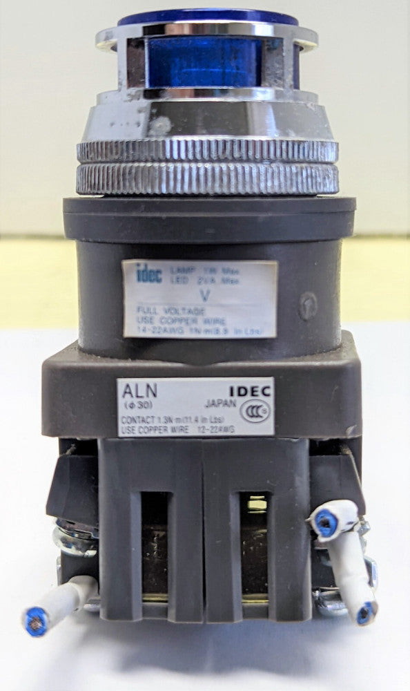 IDEC ALN BLUE LED Illuminated Switch Push Button WORKING PULL [OF21]