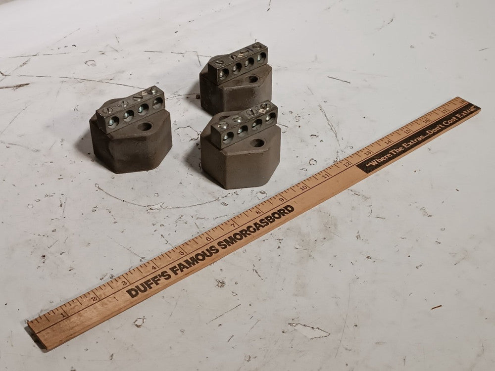 (3) Generic P-0119B01 Circular Grounding Bars, Three Prong, Used
