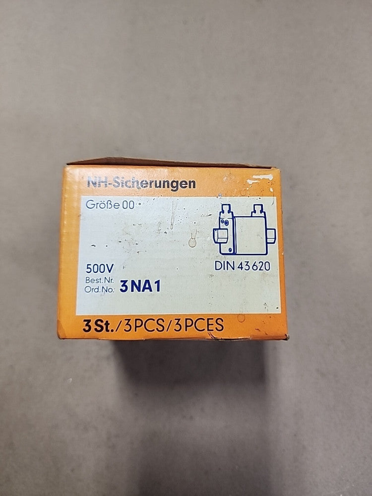 3 Pc Siemens Fuse 3NA1 017 50A00/T 50A 50 A Amp 500V 100kA New