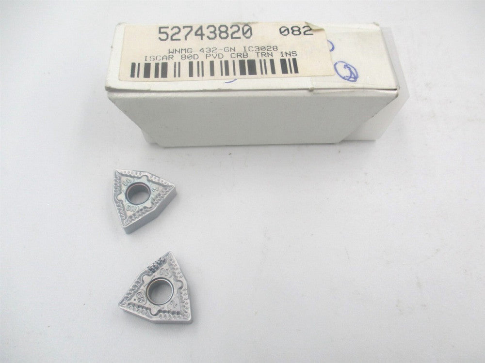 Iscar (5503830) WNMG 432 –GN IC3028 Carbide Turning Insert - Lot of 2 