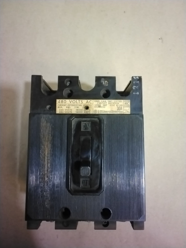 ITE EH3-B030 3 Pole 30a Circuit Breaker