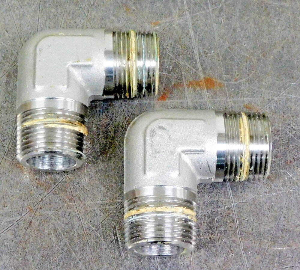 Unbranded 90° Stainless Steel Elbow Fitting 3/4 in. NPT Lot of Two (2)