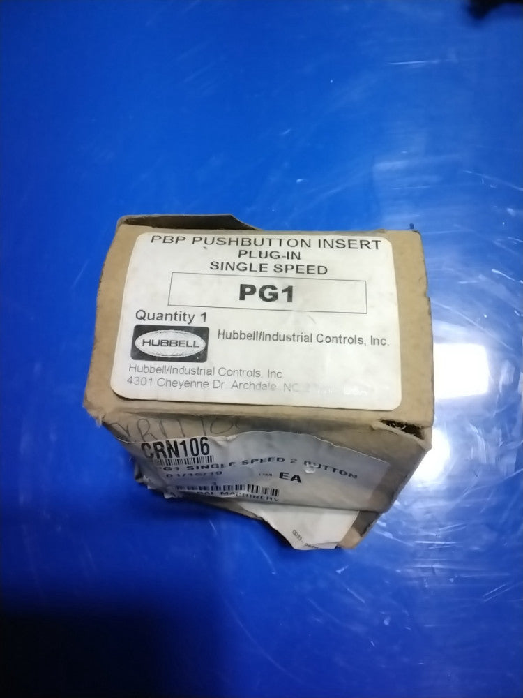 HUBBELL PG1 PBP Pushbutton Insert Plug-In Single Speed