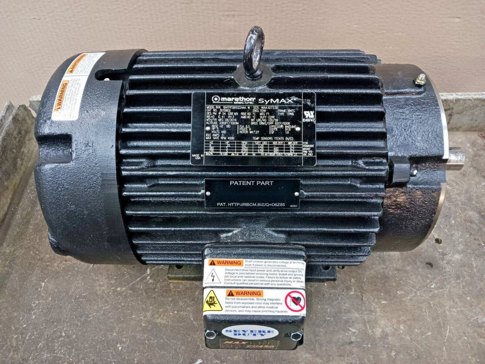 MARATHON ELECTRIC 5 HP TENV AC MOTOR 184TC 460V 4500 RPM 3PH 184TPFSB10224AA