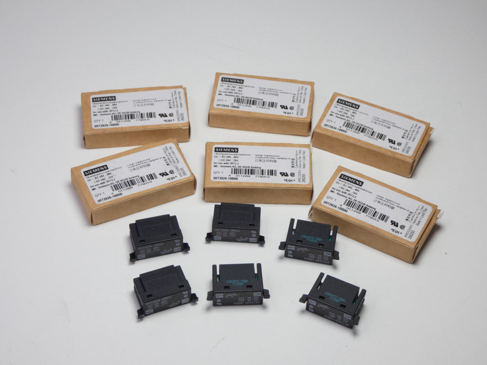 *Lot of 6* Siemens 3RT2926-1BB00 Surge Suppressor 24-48VAC 24-70VDC - NEW Sur...