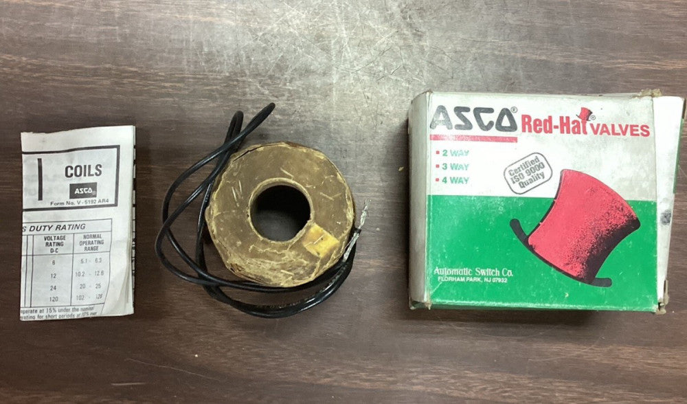ASCO 027476-001-D SOLENOID VALVE COIL 120V