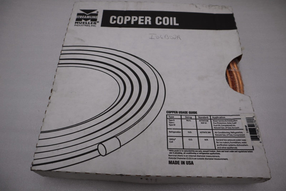 NEW IN BOX Streamline Copper Coil 3/8" OD x 10' Refrigeration STOCK H204