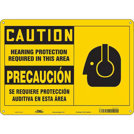 Condor 465Z70 Safety Sign,14" W,10" H,0.032" Thickness, 465Z70