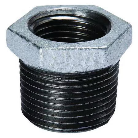 Zoro Select 5P891 1-1/2" Mnpt X 1" Fnpt Galvanized Hex Bushing