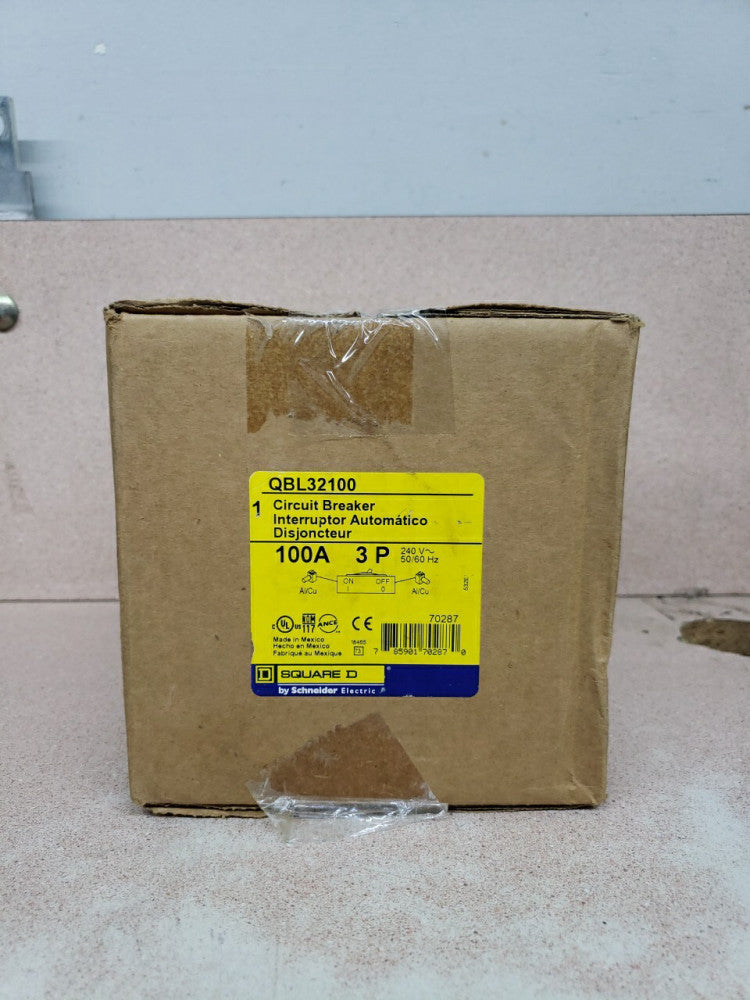 Square D PowerPact QBL32100 3Pole 100Amp 240 Volt Circuit Breaker NEW OLD STOCK!