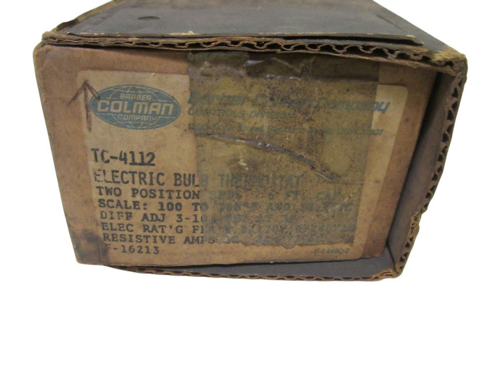BARBER-COLMAN TC-4112 ELECTRIC BULB THERMOSTATNSMP