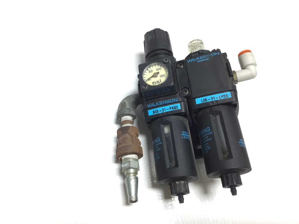 Wilkerson B08-01-FKG0 - L08-01-LK00 Filter Regulator Max Pressure Range 0-150PSI