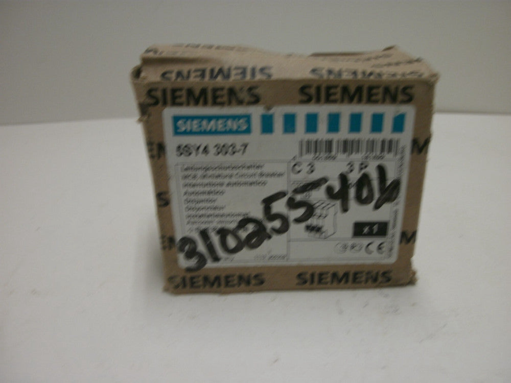SIEMENS 5SY4303-7 CIRCUIT BREAKER 3 POLE 3 AMP C3 35Ka C-TRIP NEW IN BOX