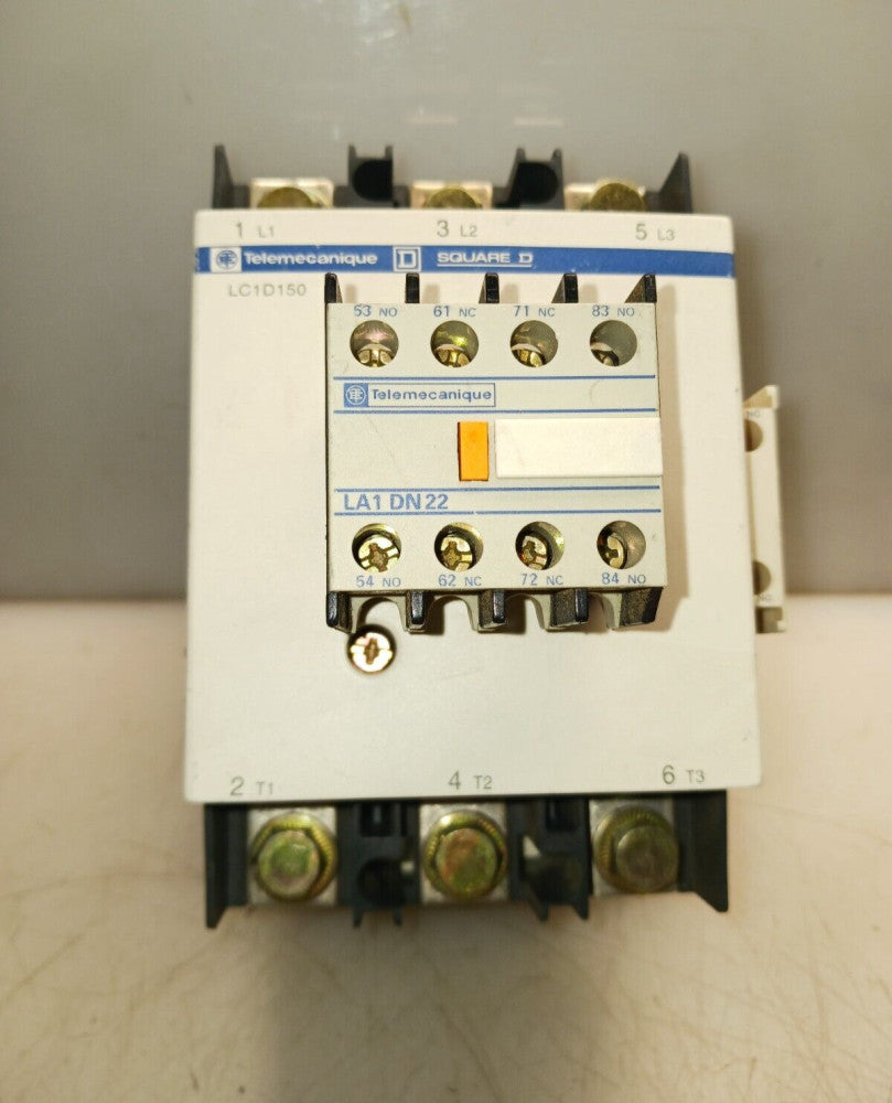 TELEMECANIQUE LC1D150 MOTOR CONTACTOR 24 V COIL 250 AMP MAX 100 HP