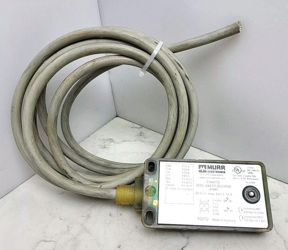 Murr Elektronik 8000-84410-3331000 Exact12 Distribution Module 4Pole Molded Cabl