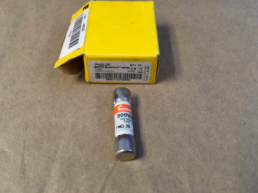 *Box of 10* Bussmann FNQ-20 Fuses, 20 Amp, 500 Vac  (KB)