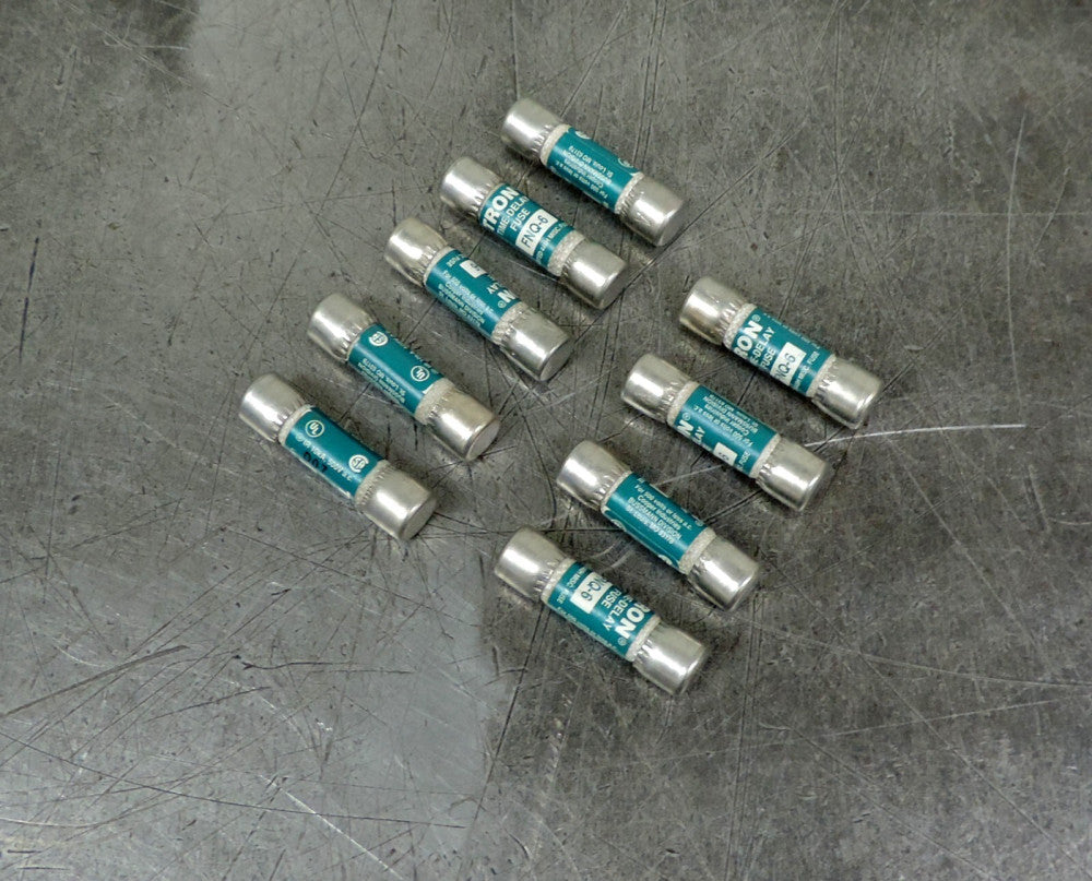 Cooper Bussmann Tron FNQ-6 Time Delay Fuse Lot of Nine (9)