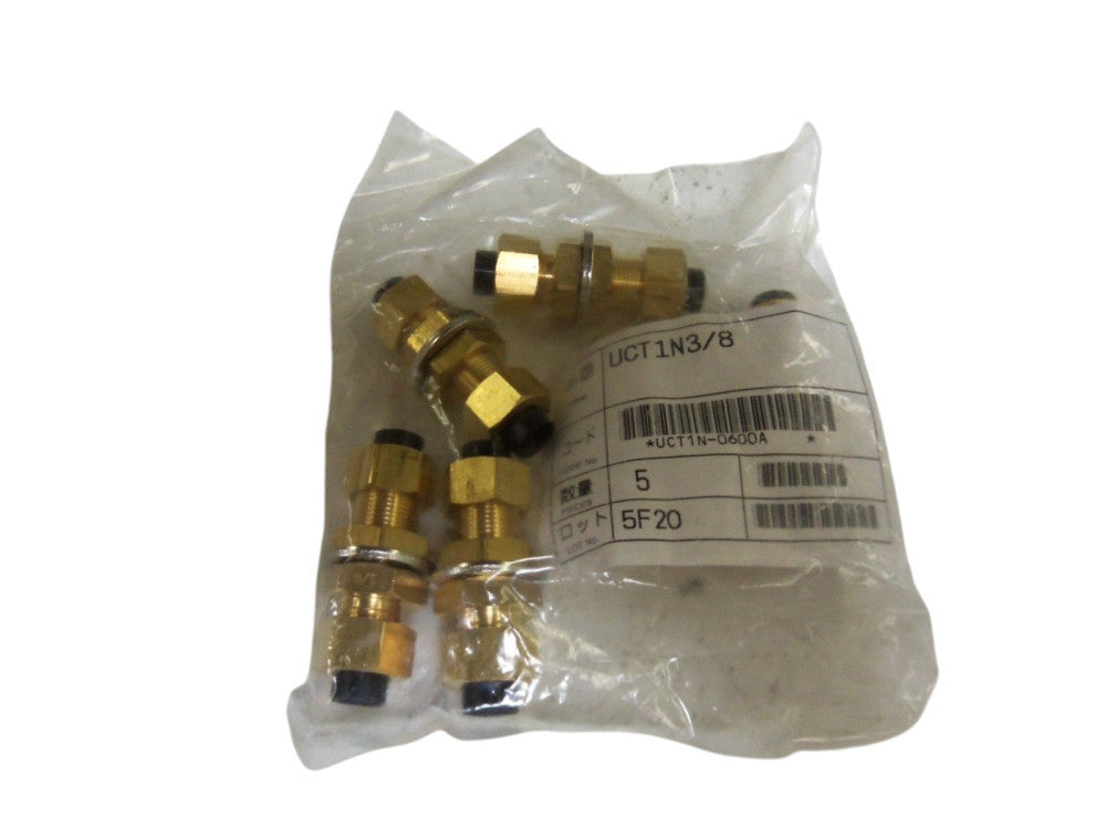 LOT OF 5 UCT1N3/8 FITTINGS NSMP