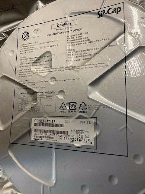 (3,500 Pack) EEFSX0E471ER by Panasonic Aluminum Polymer Capacitors (NEW)
