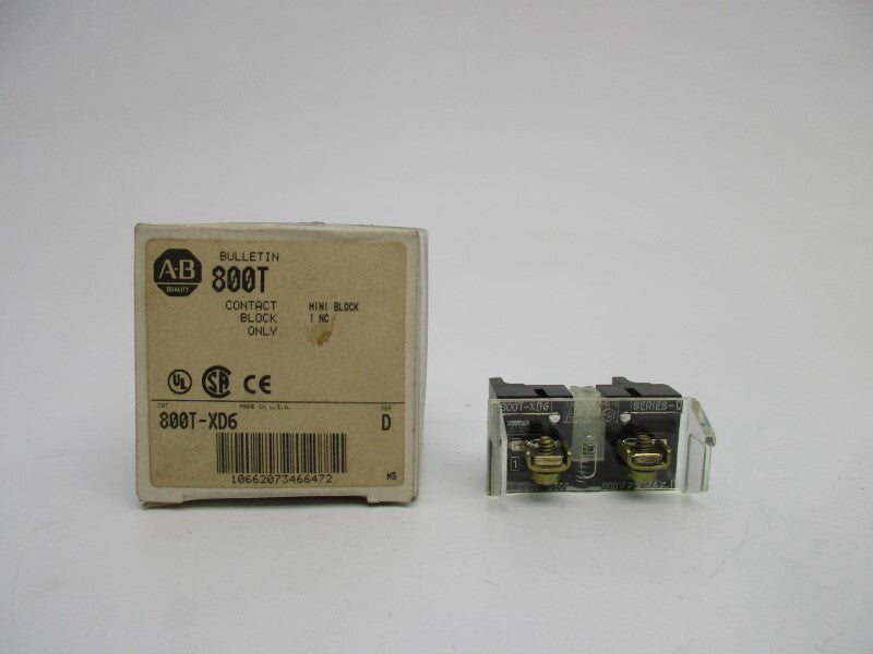 ALLEN BRADLEY 800T-XD6 SER. D NSMP