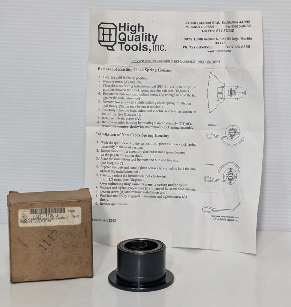 High Quality Tools HQT-11120-J Replacement Clock Spring Assy & Instructions 1112