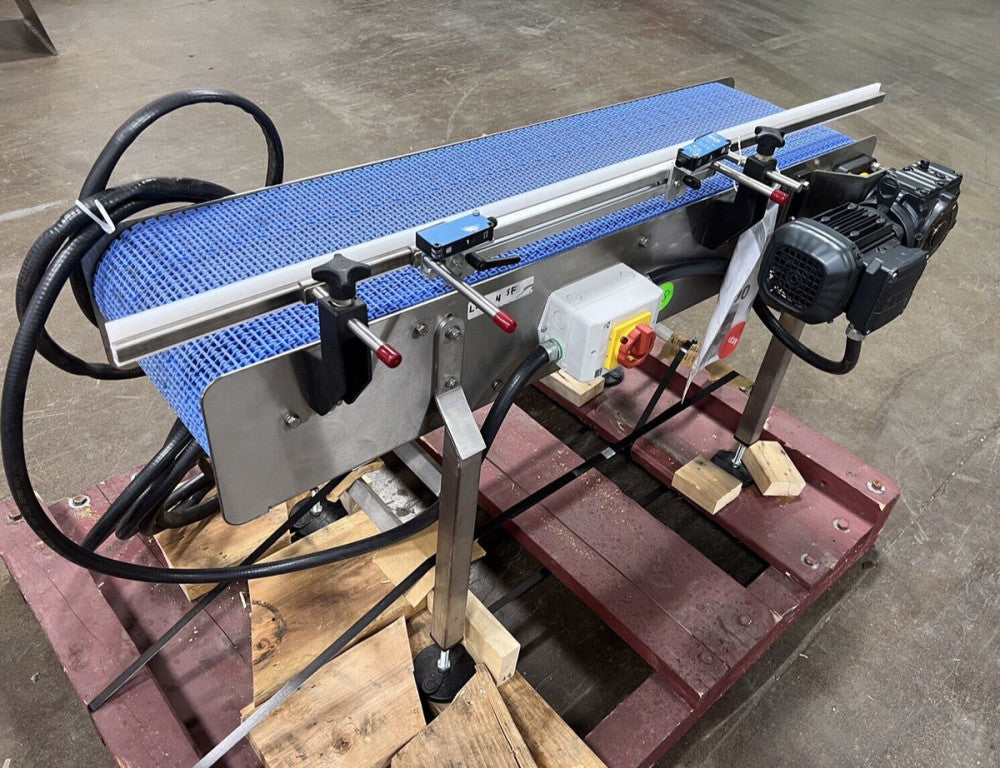 Stainless Steel Frame Conveyor with Intralox Plastic Belting 12"W x 48"L
