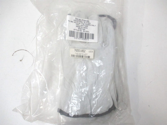 (68-105/L) Size L (9) Grain Cowhide General Protection Work Gloves - 2 Pairs 