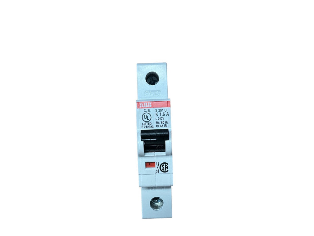 ABB S 201 U-K 1,6 A CIRCUIT BREAKER 1 POLE 240V 50/60HZ S201UK1,6A