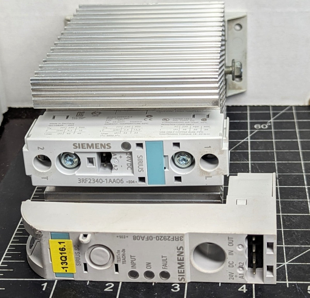 Siemens Contactor 3RF2340-1AA06 w/ Load Monitor 3RF2920-0FA08 WORKING PULL [B9S4