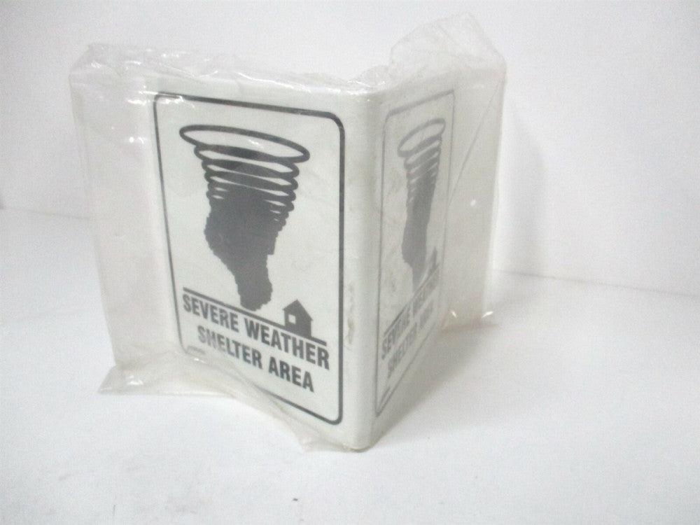 Brady (V1SWG4G) 6 in x 9 in Severe Weather Shelter Area V-Shaped Sign 