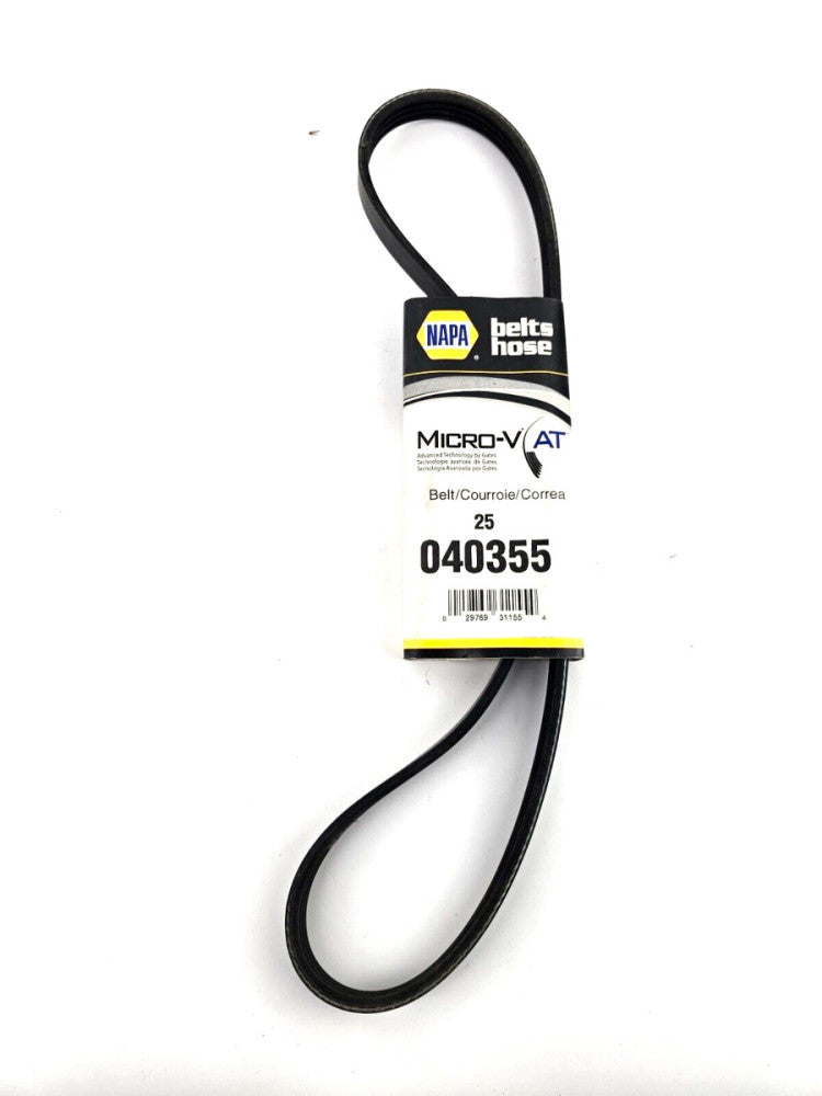 NAPA 9/16" V-Ribbed Belt 25-040355 040355 36-1/8" 14mm x 120mm Accessory
