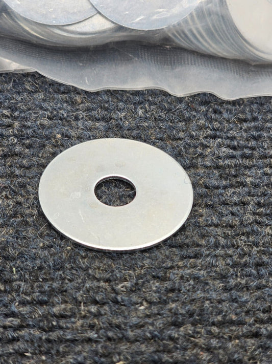 (100 PIECES) 76106 Extra Flat Fender Washers Super Heavy Duty  3/8" X 1-1/2"