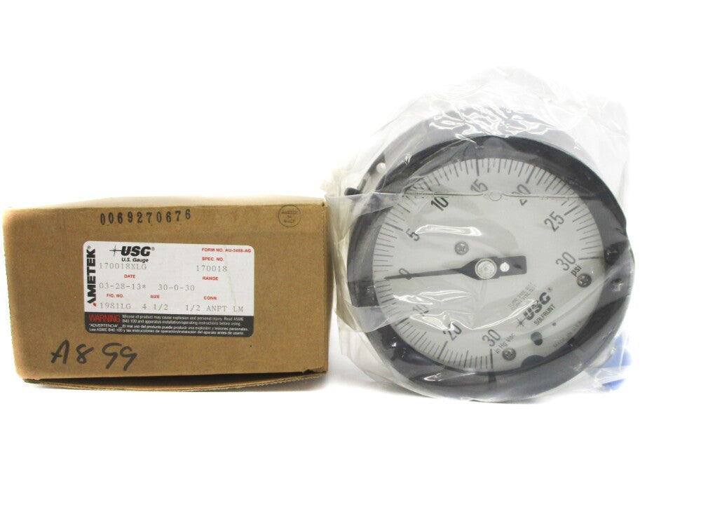 AMETEK 170018XLG 0-30PSI NSMP