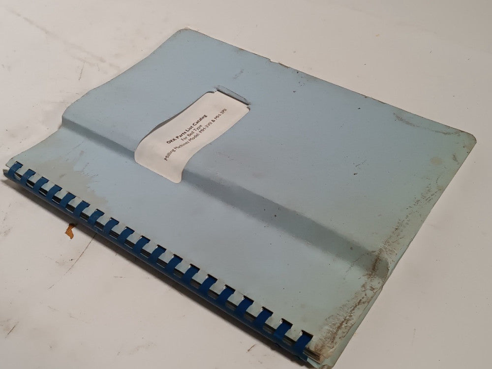 Osaka Kiko OKK MH3VII & MH3PII Bed Milling Machine Parts List Catalog, as shown