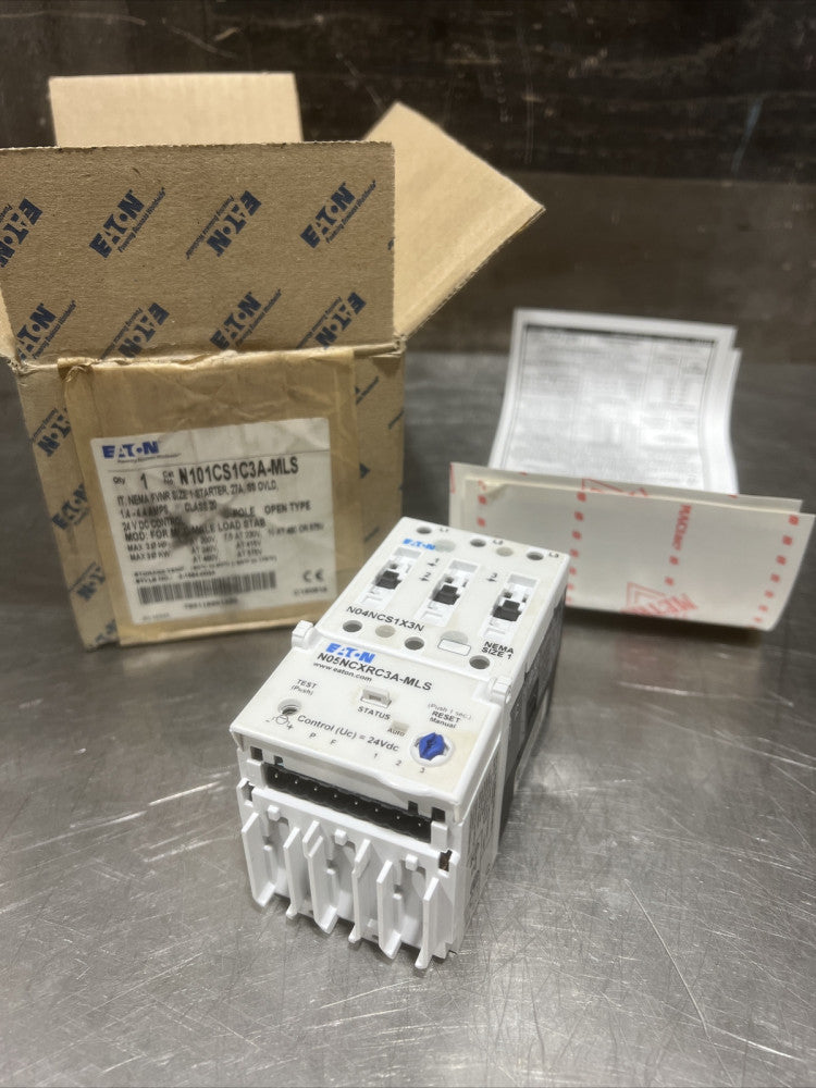Eaton NSB N101CS1C3A-MLS Non-Reversing Starters 3P 27A 24VDC 10HP Nos Surplus