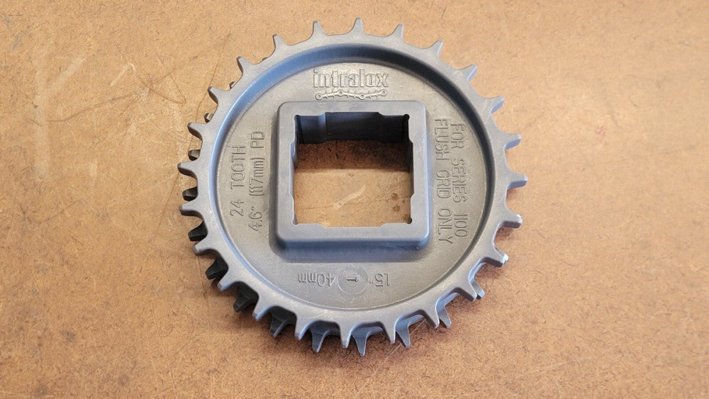 Intralox Series 1100 Flush Grid Sprocket 24 Tooth 4.6" 117mm PD 1.5" (40mm) Bore
