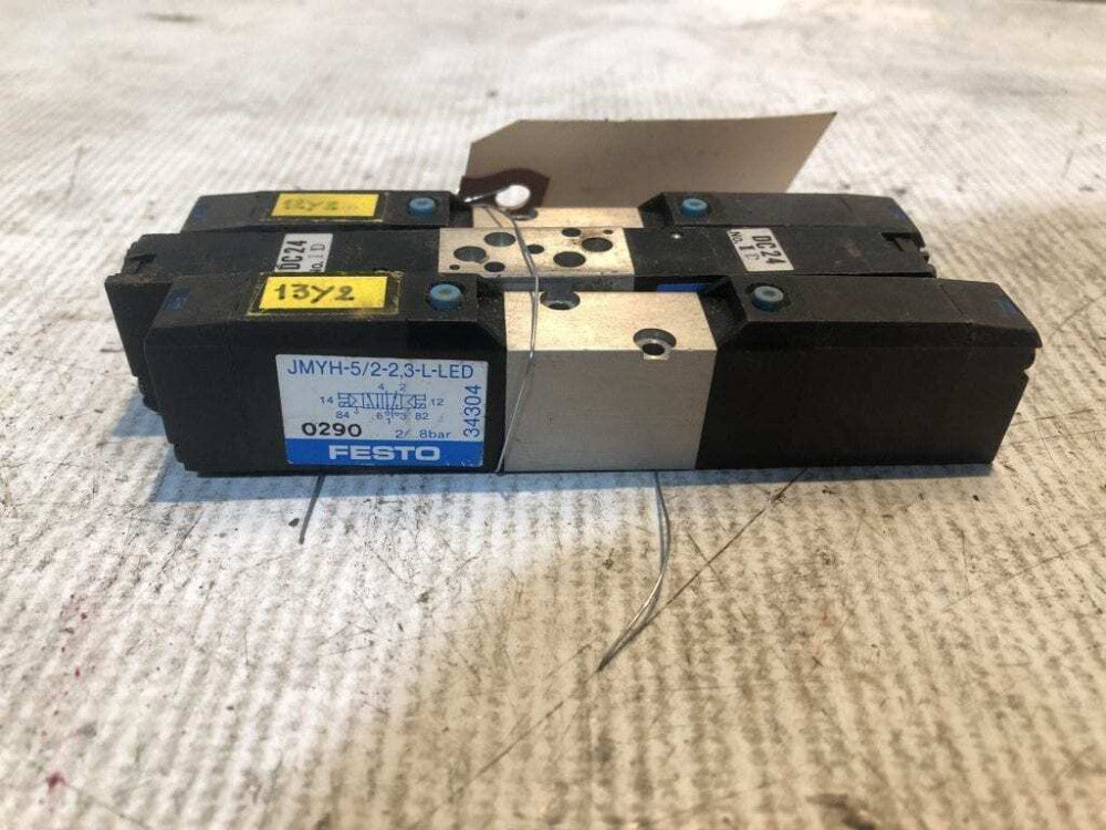 Festo JMYH-5/2-2,3-L-LED Solenoid Valve 2-8Bar 24VDC -Lot of 3