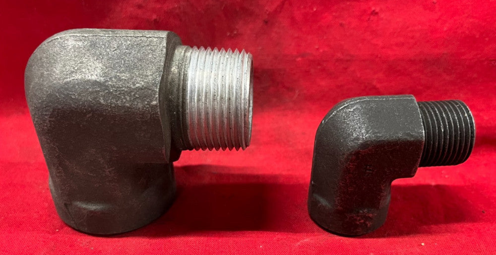 PARKER 90° STREET ELBOW ORB FITTINGS MALE X FEMALE 5/8" & 1" (LOT OF 2)