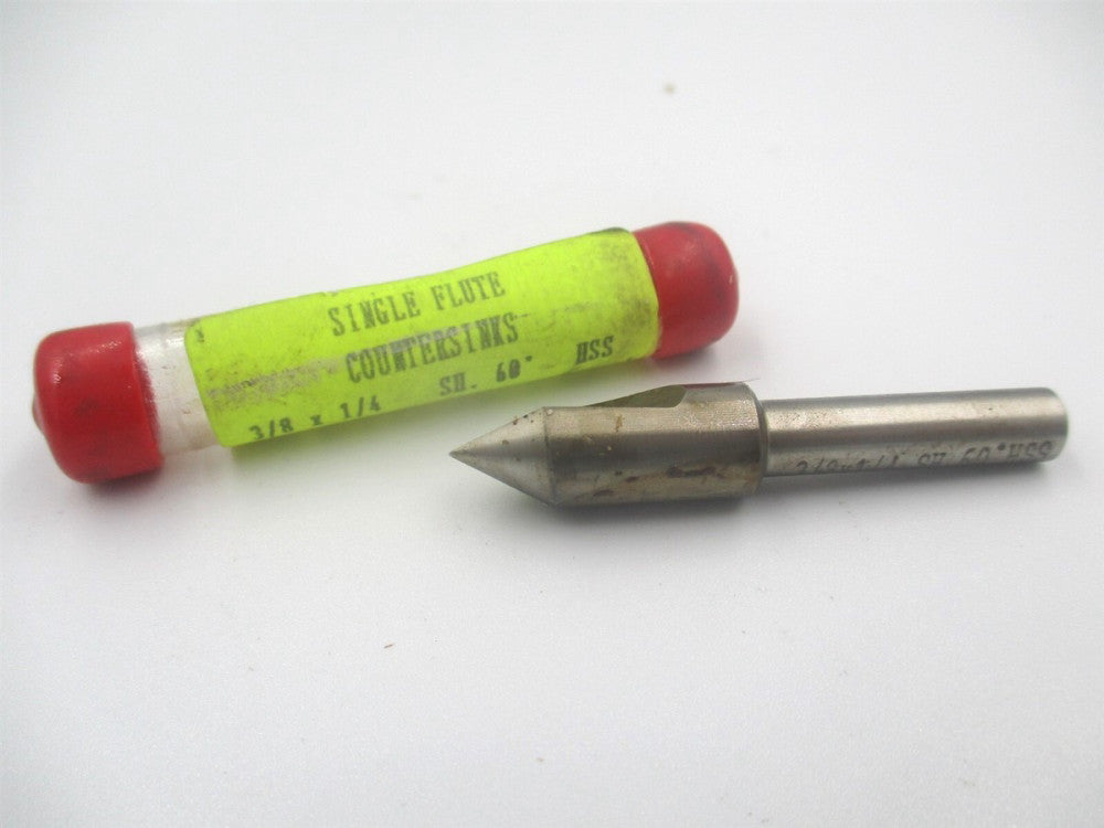3/8" x 1/4" OAL High Speed Steel Single Flute Countersink 