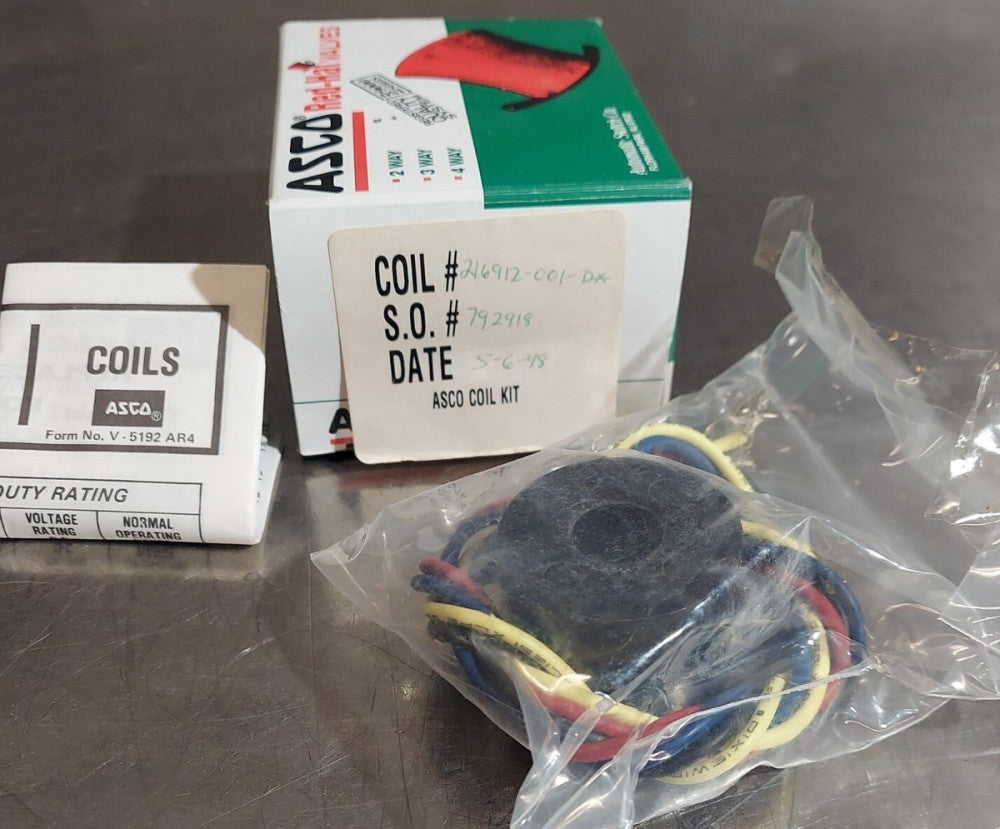ASCO 216912-001-D Asco Solenoid Coil 120/240V DUAL VOLT. COIL