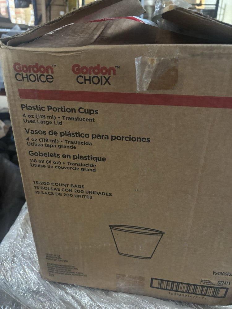 New (3000 Count Case) Gordon Choice 4 oz.  Portion Cup  YS400GFS3 SHIPS FREE
