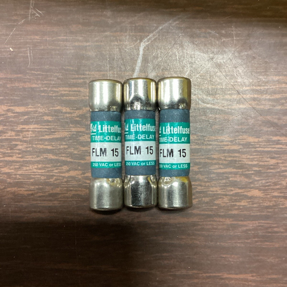 LOT OF 3 LITTELFUSE FLM15