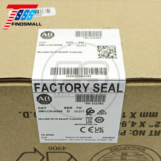 2025 US Newest AB Factory Sealed 2080-LC20-20QBB Micro820 20 I/O ENet/IP