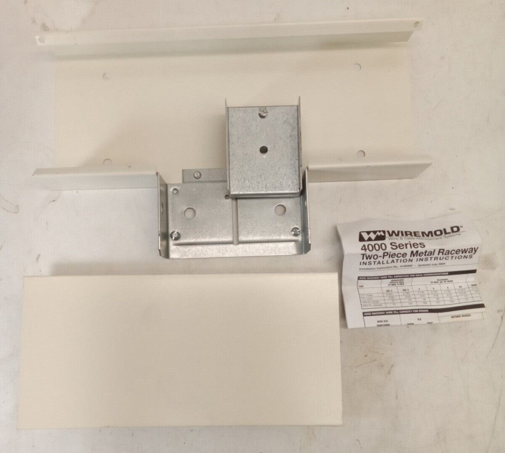 Wiremold V4015D Steel Divided Tee 4000 Series Ivory 