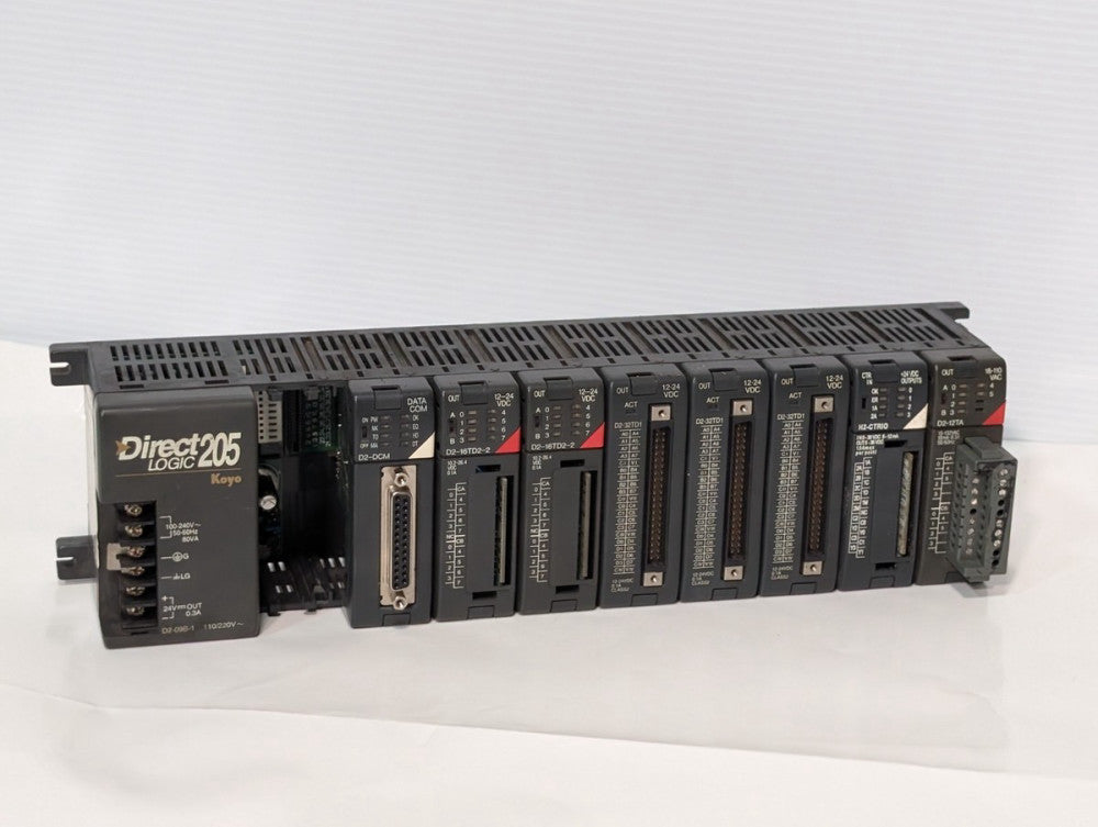 Koyo D2-09B-1 Direct Logic 205 PLC Controller with (8) InputOutputData Modules