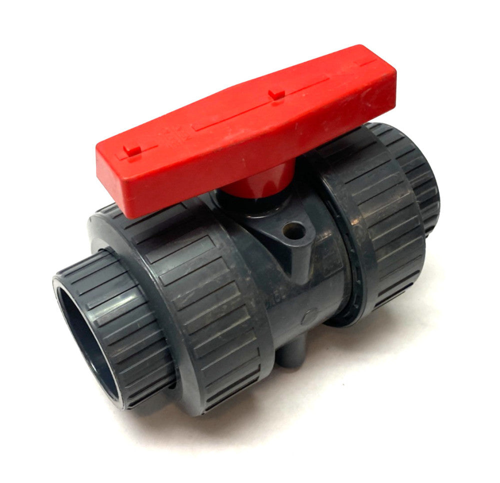 DN50 2" Double Union Ball Valve PVC-U, Teflon Seat, EPDM Seals