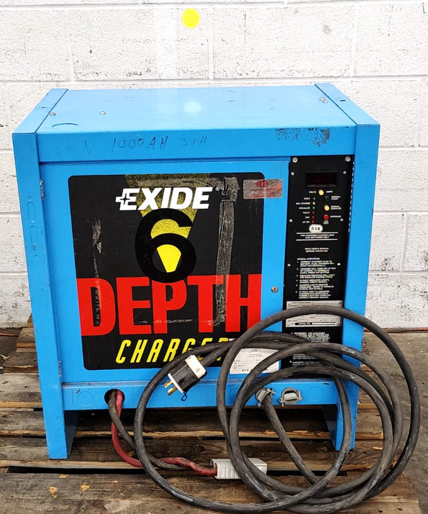 EXIDE 6 DEPTH FORKLIFT BATTERY CHARGER 3PH 60HZ 8 HOUR CHARGE TIME  D3-18-1200B